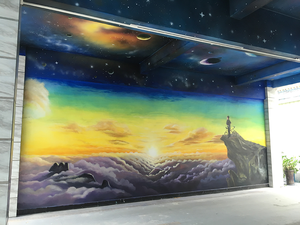 东莞塘厦培训中心手绘荧光画